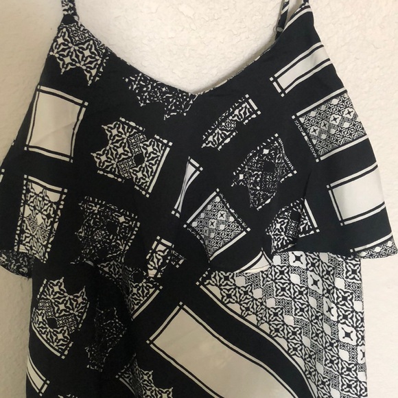 Maternity - LONG BLACK AND WHITE DRESS - Picture 5 of 6